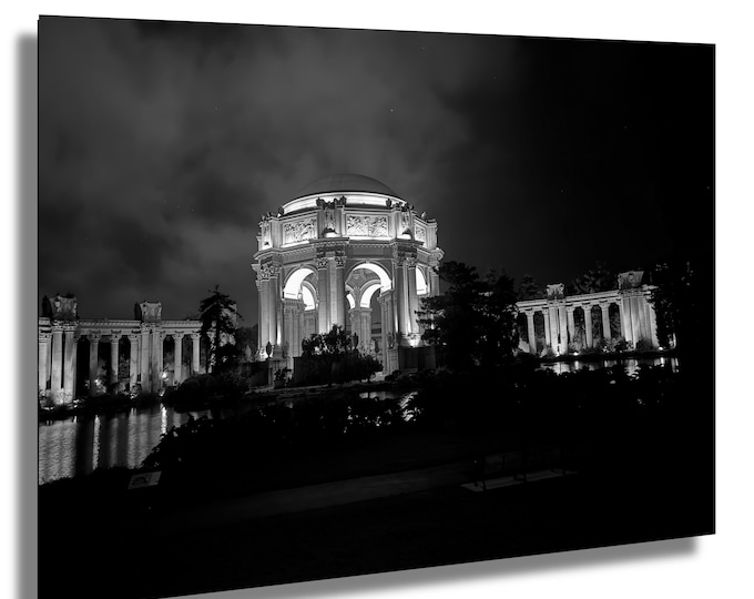 Palace of the Arts Photo Print black and white, San Francisco Landscape Art, Iconic Bay Area Decor, Scenic Cityscape Canvas Wall Decor