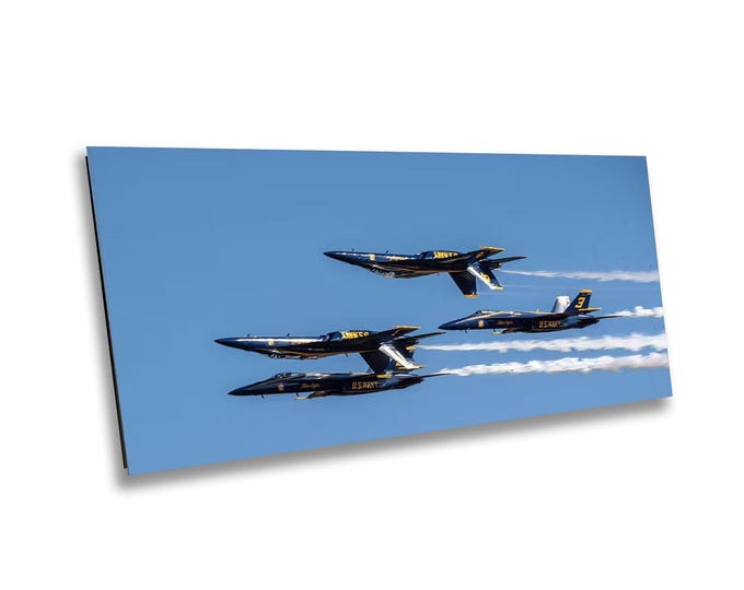 Blue Angels F/A-18 Super Hornet Print - US Navy Flight Squadron Air Show Jets in Action -  Air Acrobatics Demonstration Aviation Wall Art
