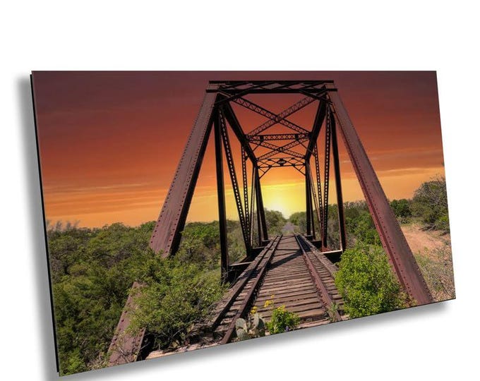 Railroad Bridge Vibrant Spring Wildflowers, Blooming Wildflower Field Photography, Nature I Springtime Floral Print Home Decor
