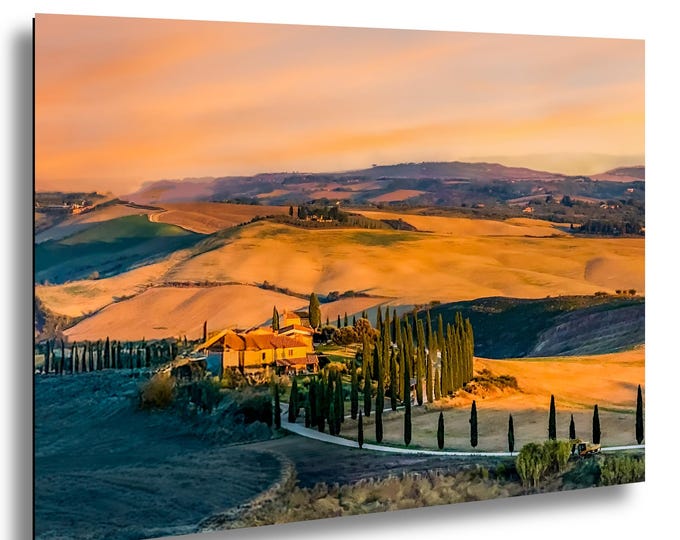 Baccoleno Pano, sunrise, BnB, Cypress trees, Lined Driveway