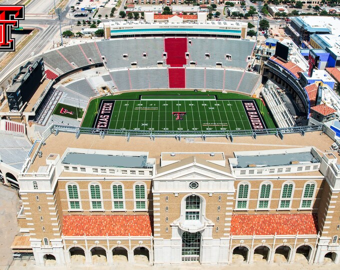 Texas Tech Red Raiders  Stadium Entrance Canvas Wall Art, American Football Stadium Photography Print, Sport Wall Art for Home or Office