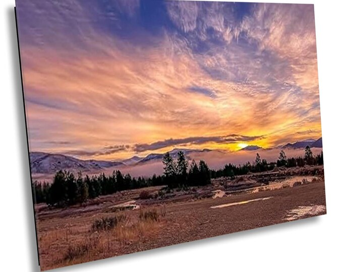 Colorado Sunrise Canvas Wall Art, Natural Rocky Landscape Modern Art,Nature Scenic Photography for Living Room, Bedroom or Office Decoration