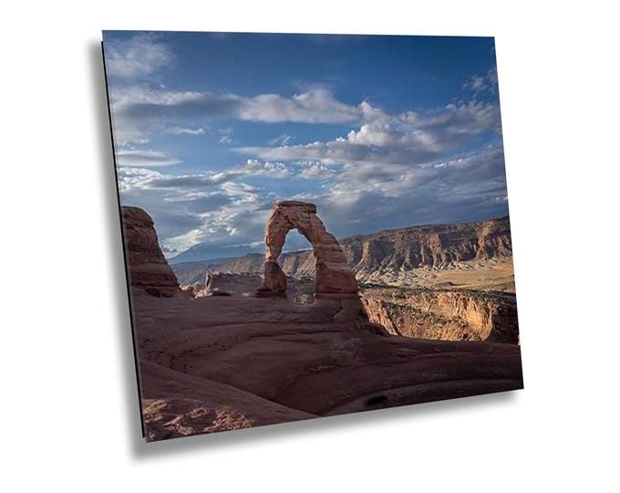 Delicate Arch Sunrise Canvas Print, Arches National Park, Moab Utah Photography, Inspirational Landscape Travel Adventure Art for Wall Decor