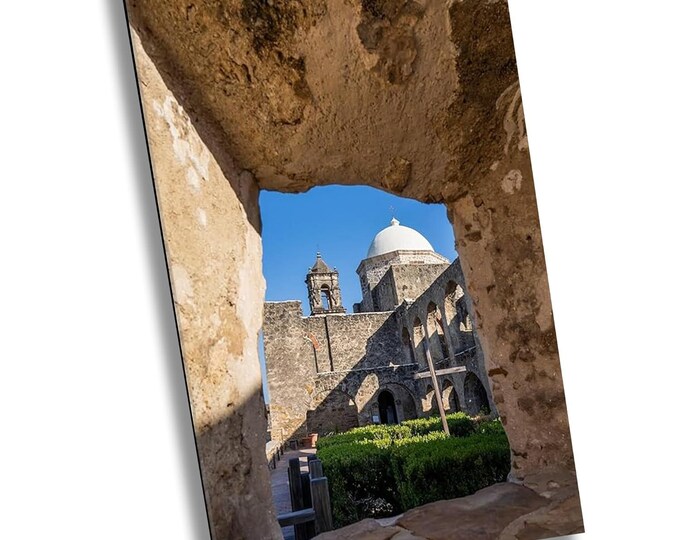 Arches of Mission San Jose, Historical Architecture Canvas Wall Art,  Spanish Colonial Architectural Artwork for Office or Home Room Decor