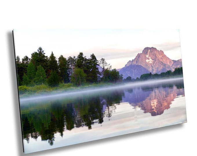 Oxbow Bend Tetons Reflection Print - Serene Mountain Water Photography - Peaceful Yellowstone Landscape Wall Art for Home or Office Decor