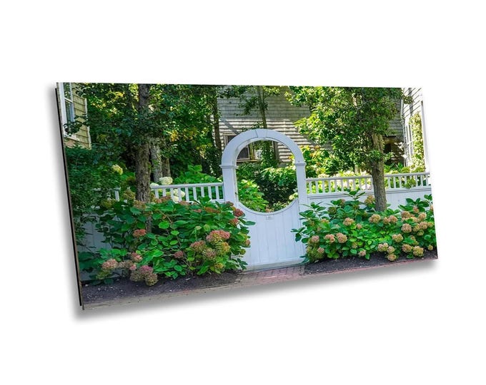 Nantucket Garden Photography Print - Stunning Floral Landscape Wall Art - Coastal Garden Decor for Home, Office, and Cottage Style