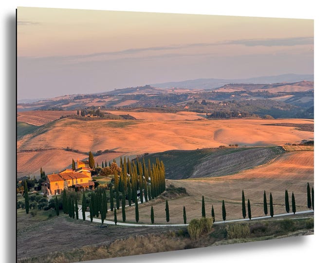 Baccoleno, sunrise, BnB, Cypress trees, Lined Driveway