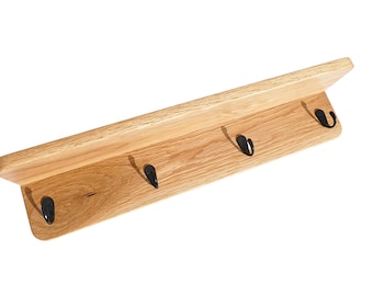 Modern White Oak Coat Rack Quality Wall Rack Solid Wood Wall Rack Wooden Coat Hanger Perfect Entryway Accessory Entryway Wall Decor