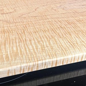 Curly Maple Cutting Board Handcrafted Quality Curly Maple Chopping Block Handmade Maple Hardwood Chopping Board Maple Bread Board image 3