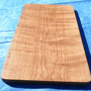Curly Cherry Cutting Board, Premium Cherry Handmade Chopping Board, Quality Handcrafted Cherry Chopping Block, Reversible Cherry Bread Board