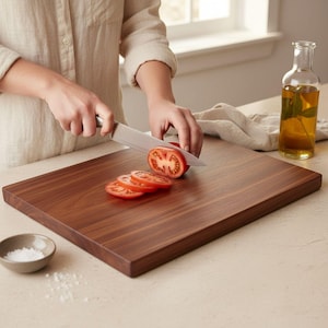 Handmade Walnut Cutting Board, Top Quality Handcrafted Hardwood Chopping Block, Premium Walnut Solid One Piece Chopping Board