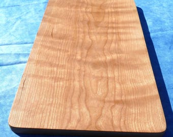 Curly Cherry Cutting Board Quality Handcrafted Wooden Chopping Block Handmade Hardwood Cherry Chopping Board Cherry Charcuterie Board