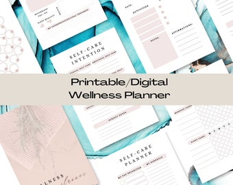 Self-Care Planner: Digital Wellness Journal, Mood & Gratitude Tracker (A4)