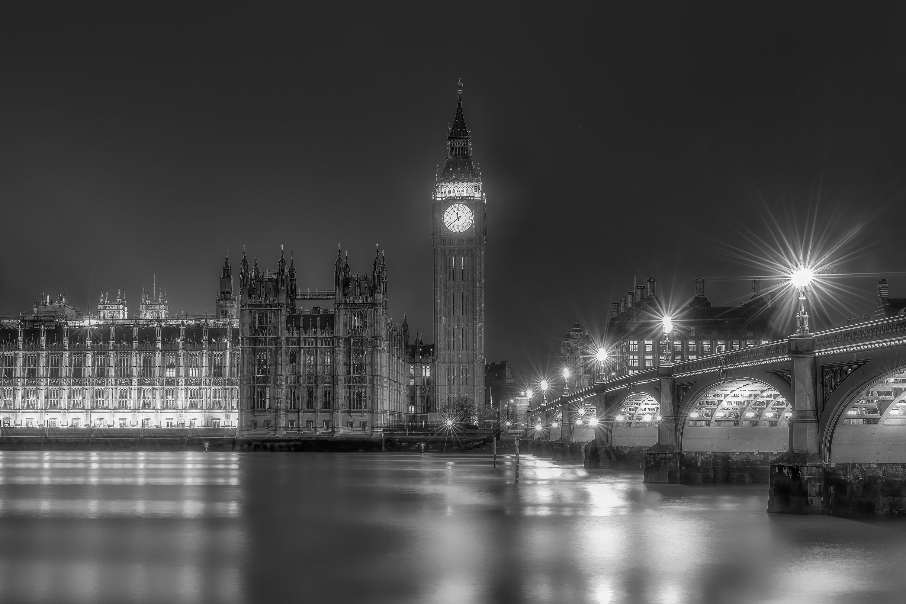 Iconic London Big Ben Clock Tower Wall Art Photography Near Thames