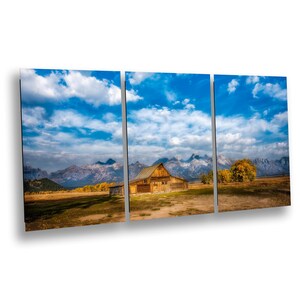 T.A. Moulton Historische Scheune Mormon Row Jackson Hole Grand Teton National Park Berg Foto Wand Kunstdruck für Wohnkultur