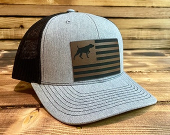German shorthair bird dog patch hats