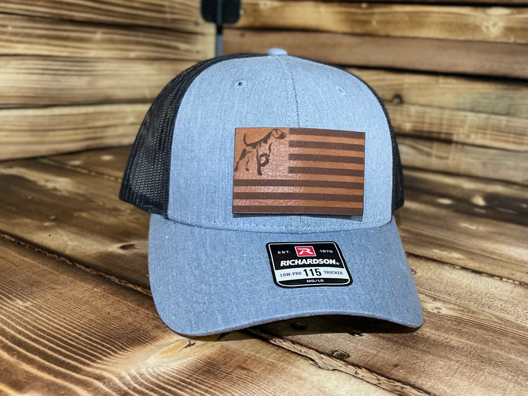 English Pointer Bird Dog Leather Patch Hats Etsy
