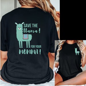 Spar dir das Lama für deine Mama auf einem Bella + Canvas Unisex Jersey Kurzarm-T-Shirt