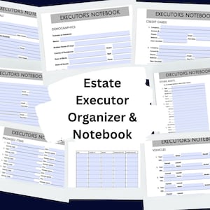 Updated Estate Executor Organizer and Accountability Notebook