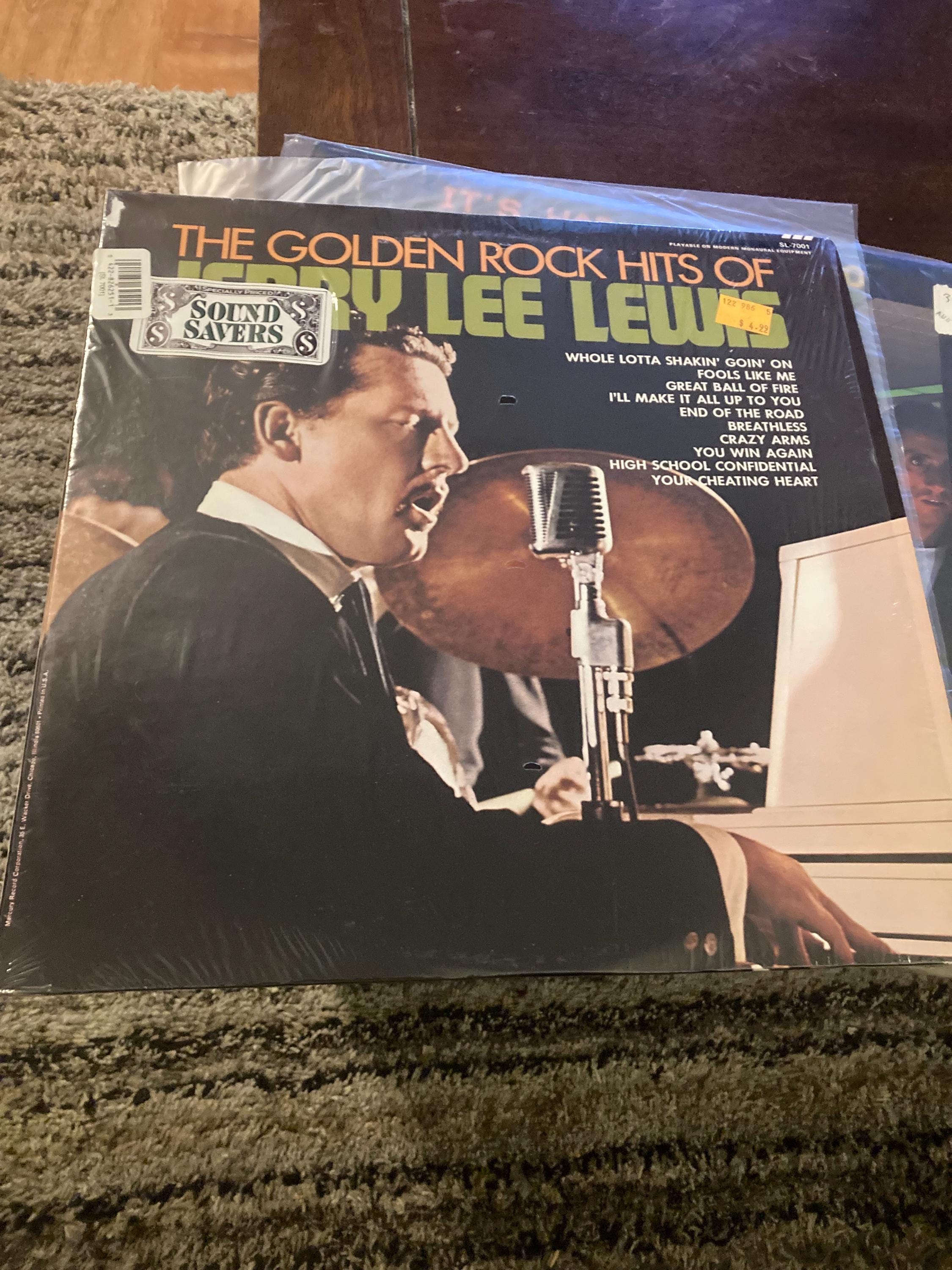 Jerry Lee Lewis - the Golden Rock Hits Vinyl Record (early 80's