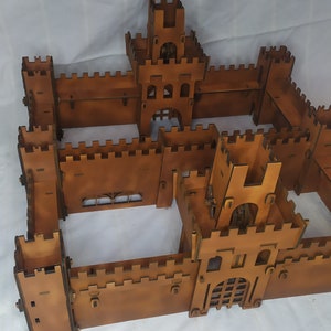 Wooden castle/laser cut file/3d puzzle