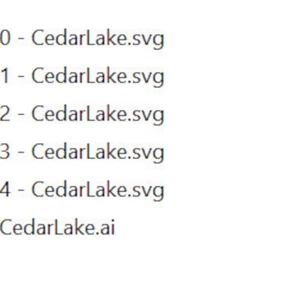 Cedar Lake, Indiana - Laser Engrave & Cut File