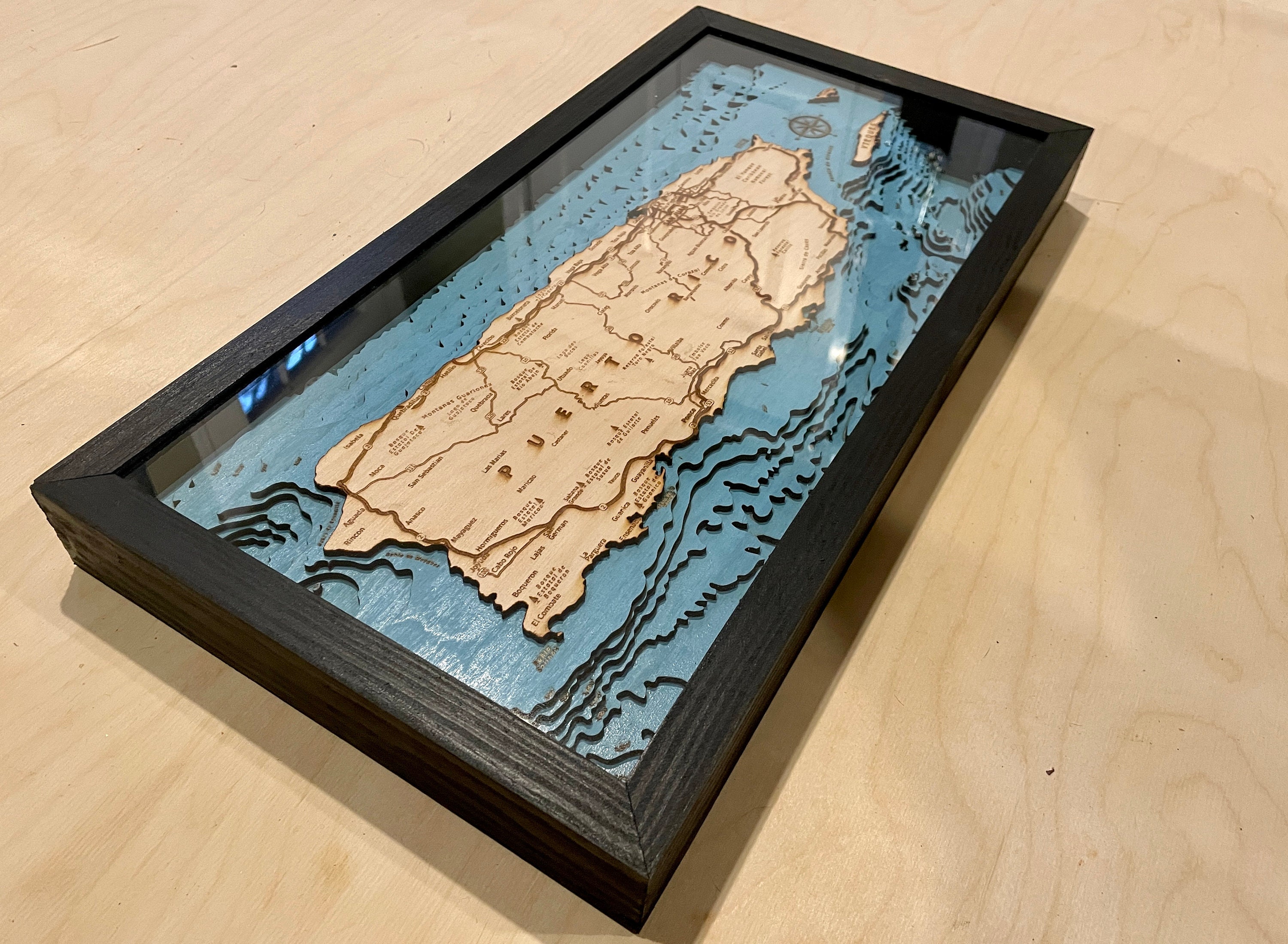 Laser Engrave and Cut Files for Map of Puerto Rico Etsy