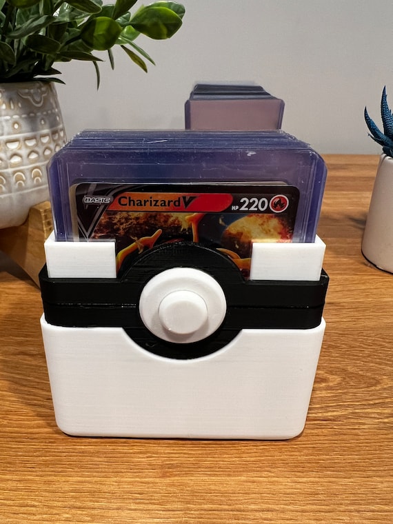 Buy Pokmon Card Storage Chest - 3D Printed Pokmon Card Organizer |  Pokeball Card Box for Toploader Trading Card Sleeves 300+ Cards Online in  India - Etsy