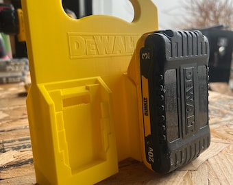 Dewalt 20V Battery Carrier| 2 Sided Caddy Holds Up to 4 20V Batteries