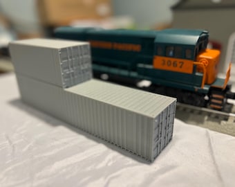 O Scale 3D Printed 40-Foot and 20-Foot Shipping Containers for Model Train Hobby