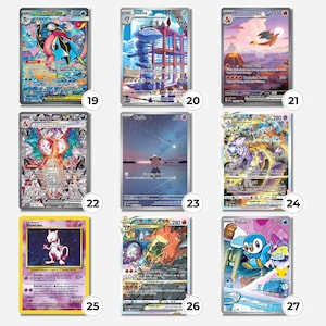 Custom Pokémon debit card skin options including Pikachu, Umbreon, Sylveon, Mewtwo, Cubone and Gengar card wrap decals