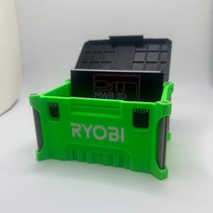 Tarjetero/caja para guardar tarjetas de presentación Ryobi / Inspirado en herramientas Ryobi