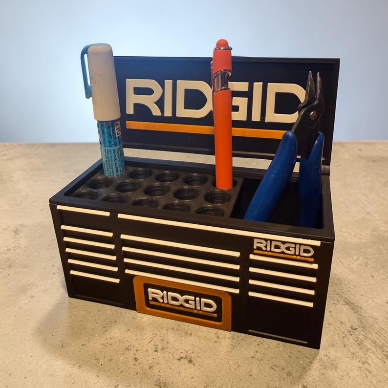 Ridgid Toolbox Pennhållare – Skrivbordsorganisatör för pennor, verktyg, garagedekor bild 3