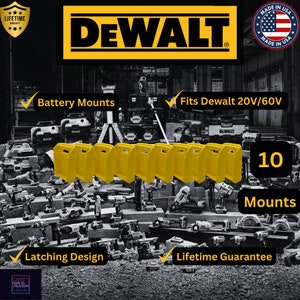 10 Stück Combo Pack DeWALT 20V/60V Batteriehalterung/Bügelhalter