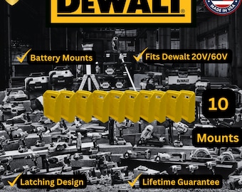 10-delars kombinationspaket DeWALT 20V/60V batterifäste/upphängning/hållare