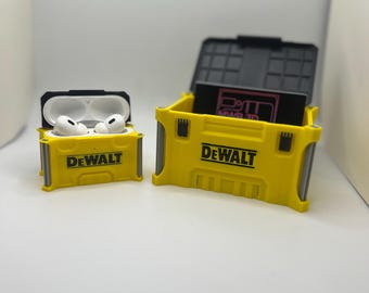 Dewalt Gift Set Business Card Holder/Stash Box & AirPods Pro Case Accessories for Tool Lovers