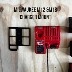 Wandhalterung für Milwaukee M12/M18 Ladegerät 48-59-1812 | Langlebiger 3D gedruckter Organizer