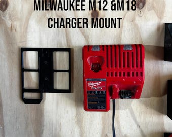 Wall Mount Bracket for Milwaukee M12/M18 Charger 48-59-1812 | Durable 3D Printed Organizer