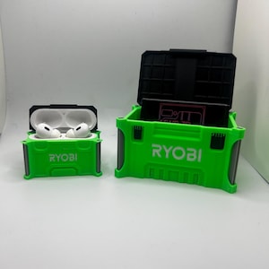 Coffret cadeau Ryobi, porte-cartes de visite/boîte de rangement et accessoires pour étui pour AirPods Pro pour les amateurs d'outils