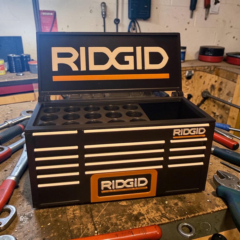 Ridgid Toolbox Pennhållare – Skrivbordsorganisatör för pennor, verktyg, garagedekor bild 2
