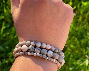 Bracelet pierre naturel Jaspe Rose/ augmenter la confiance en vous !