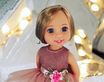 Pretty and Fashion Doll  for Girls with hair combo, Blue Eyes ,Soft Blonde Hair, Party dress and Ballet shoes 14.5''