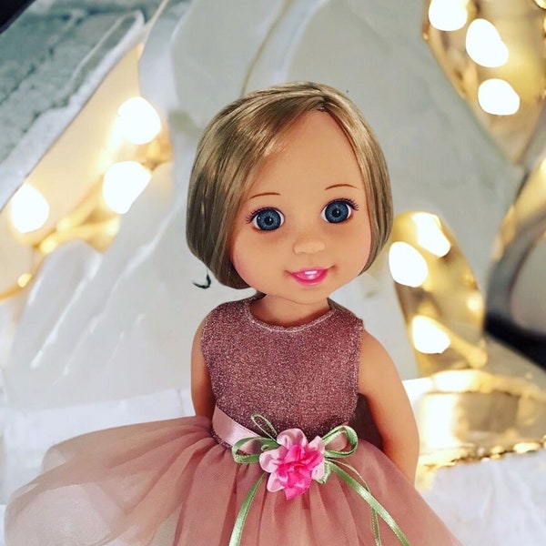 Pretty and Fashion Doll  for Girls with hair combo, Blue Eyes ,Soft Blonde Hair, Party dress and Ballet shoes 14.5''