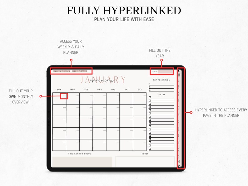 PLR Digital Planner Template Canva Editable Canva Planner Etsy