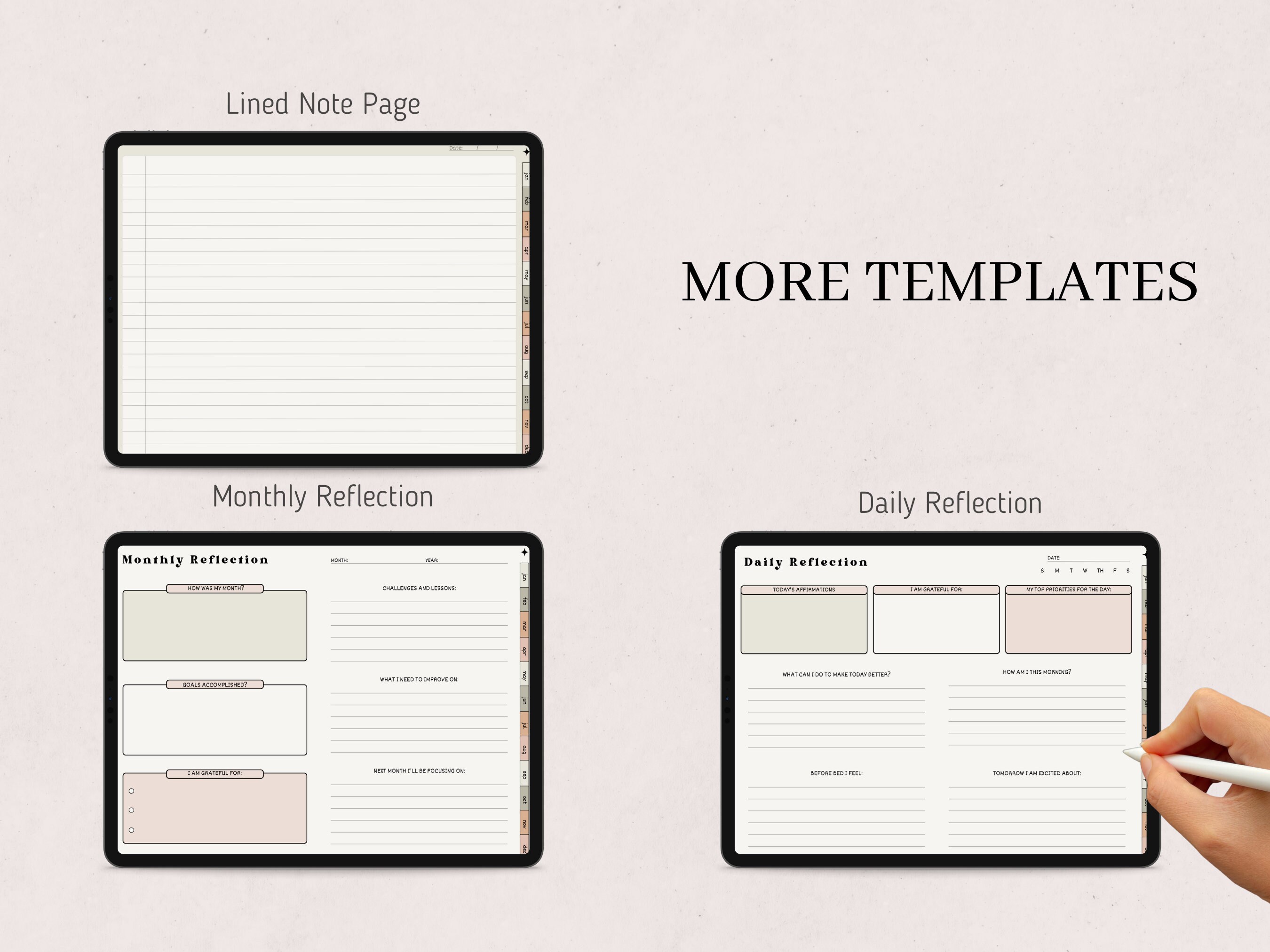 Commercial Use Digital Planner Template Retro Boho Planner Editable
