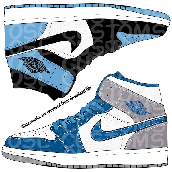 Retro sneakers, 8 color Schemes, Transparent PNG