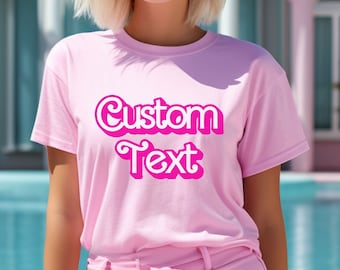 Custom Name Doll Baby Girl Birthday Shirt, Kids Birthday Party Gift, Personalized Bachelorette Tee, Girls Wedding Party Crew Matching Shirt