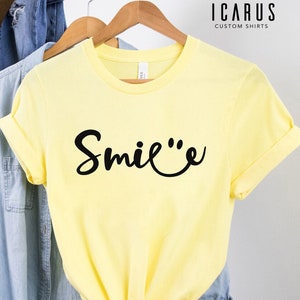Positive Smile Shirt, Motivational Smiley Face Tee, Positive Gift For Women, Smile Face Women Top, Cute Kindness Hoodie, Therapist Shirt
