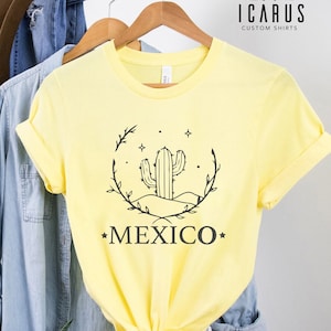 Mexico Shirt, Mexican Cactus Tee, Gift for Travel to Mexico, Family Vacation Shirt, Summer Trip Matching Shirt, Mexico Crew Shirt