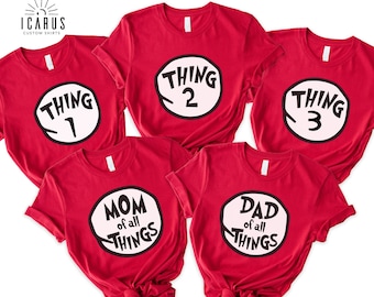 Custom Thing Shirts, Personalized Mom of All Things Matching Shirt, Funny Family Matching Tee, Father of All Things Teacher of Things Shirt